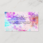 Hete roze spuitverf | Artistieke achtergrond Visitekaartje (Achterkant)