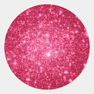 Hete Roze Sterren Ronde Sticker
