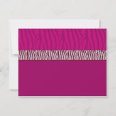 Hete Roze Trouw Bruiloft Uitnodiging (Achterkant)