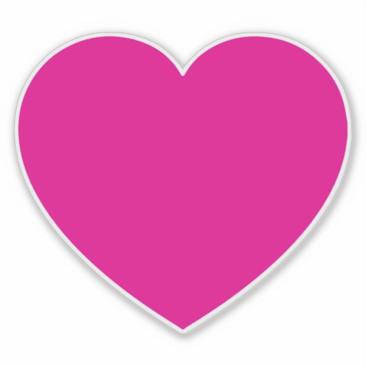 Hete Roze Valentijnse Hart Sticker (Voorkant)