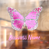 Hete roze vlinderruitenvanger raamsticker (Vel 2)