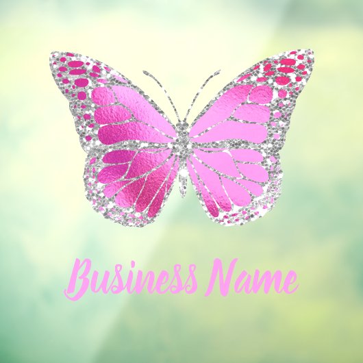 Hete roze vlinderruitenvanger raamsticker (Vel 3)