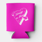  hete roze vrijgezelle blikjeskoeler (Voorkant)