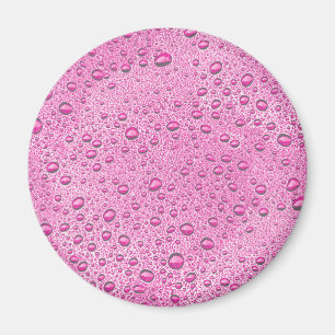 Hete roze waterdruppeltjes magneet