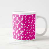 Hete roze witte bomen grote koffiekop (Rechts)