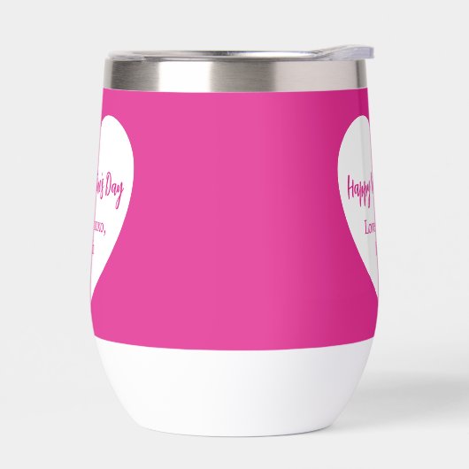 Hete roze witte hart Valentijnsdag (Links)