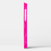 hete roze yoga posities lijntekeningen Case-Mate iPhone case (Achterkant / Links)