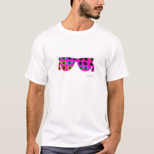Hete Roze Zonnebril Epic Neon Retro Design T-shirt