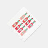 Hete Saus Flessen Heet Spicy Stuff Gift Servet (Hoek)