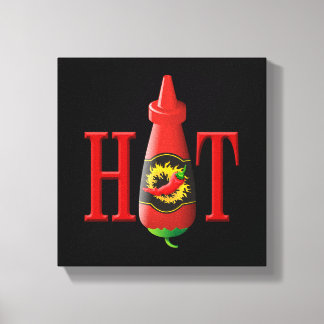 hete sausfles canvas afdruk