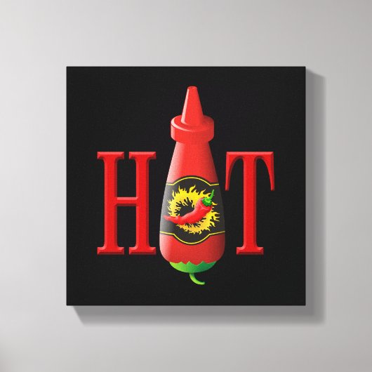 hete sausfles canvas afdruk (Voorkant)