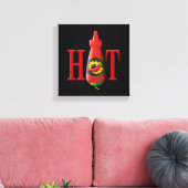 hete sausfles canvas afdruk (Insitu (Woonkamer))