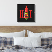 hete sausfles canvas afdruk (Insitu (Slaapkamer))