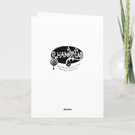 Hete spul! kleine marshmallow roostende draak kaart (Achterkant)