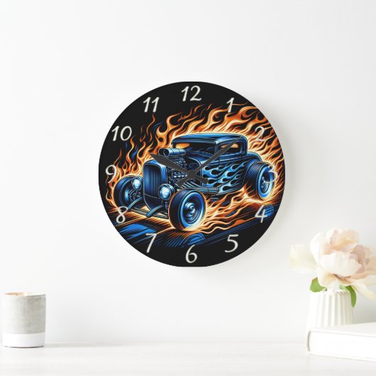 hete staaf racen langs een vurig spoor grote klok (Huis)