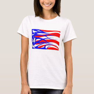 Hete staaf vlag patroon t-shirt