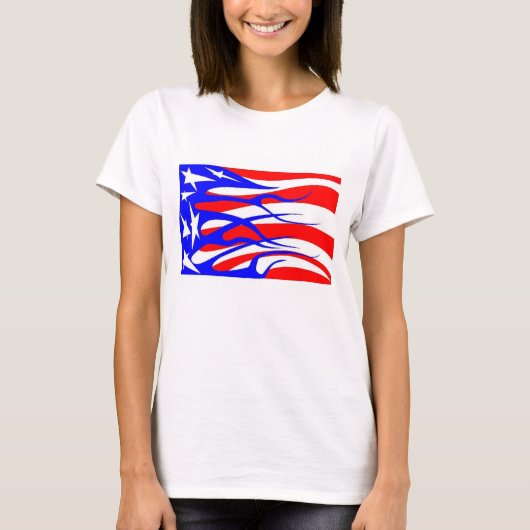 Hete staaf vlag patroon t-shirt (Voorkant)