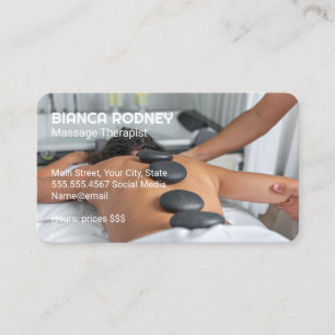 Hete Stenen Massage   Spa Visitekaartje