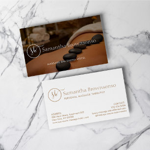 Hete Stenen Spa Ontwikkeling Massage Visitekaartje