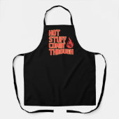 Hete Stuff Komt Door Grappige Barbecue Vader Schort (Voorkant)