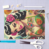  hete Tattoo meisje Tissuepapier (Craft)