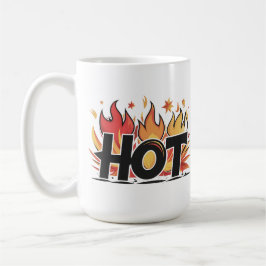 HETE Tekst met Flames Graphic Art Koffiemok