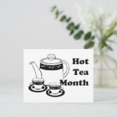 Hete Thee - Theepot en Theebekers Briefkaart (Staand voorkant)