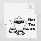 Hete Thee - Theepot en Theebekers Briefkaart (Voorkant / Achterkant)