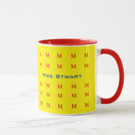 hete typografie geel gepersonaliseerd mok