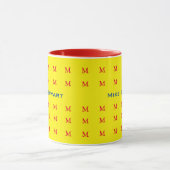 hete typografie geel gepersonaliseerd mok (Midden)