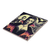  hete vampier vrouw tegeltje (Zijkant)