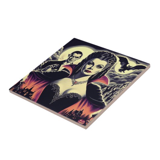  hete vampier vrouw tegeltje (Zijkant)