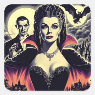  hete vampier vrouw vierkante sticker