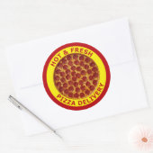 Hete & Verse Pizza Levering Ronde Sticker (Envelop)