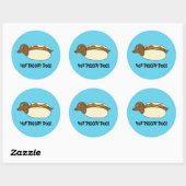 HETE WAARDIGHEID HOND! RONDE STICKER (Vel)