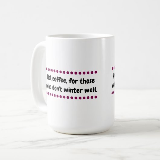 hete winter koffiemok (Voorkant links)