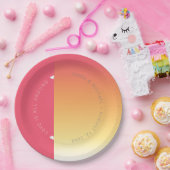 Hete zomer-ID741 van het trottoir Papieren Bordje (Feest)