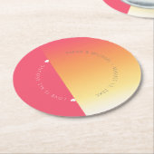 Hete zomer-ID741 van het trottoir Ronde Kartonnen Onderzetter (Gebogen)