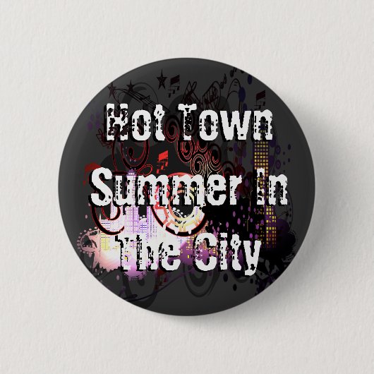 Hete zomer in de stad ronde button 5,7 cm (Voorkant)