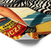 Hete Zomer Strand Pin-up Poster (Hoek)