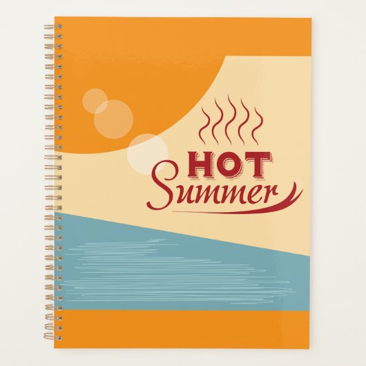 Hete Zomer Vintage Retro Vibes Planner (Voorkant)