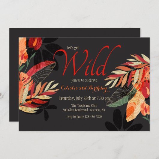 Hete Zomerfeest Kaart (Voorkant / Achterkant)