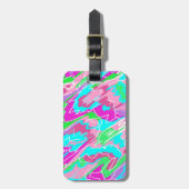 Hete Zomervibes Abstract Bagagelabel (Voorkant verticaal)