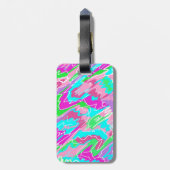 Hete Zomervibes Abstract Bagagelabel (Achterkant verticaal)