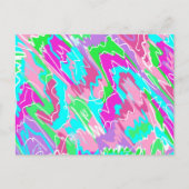 Hete Zomervibes Abstracte Kunst Briefkaart (Voorkant)
