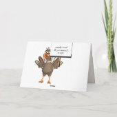 Heteluchtbadkalkoen Feestdagen Kaart (Achterkant)