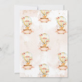 Heteluchtballon 1e verjaardag Jungle Dieren Meisje Kaart (Achterkant)