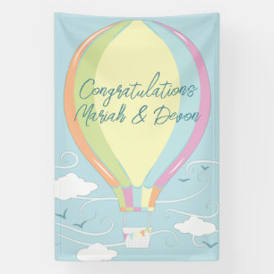 Heteluchtballon Baby Shower Vintage Spandoek