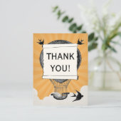  heteluchtballon bedankt bruiloft briefkaart (Staand voorkant)