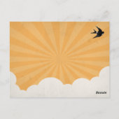  heteluchtballon bedankt bruiloft briefkaart (Achterkant)